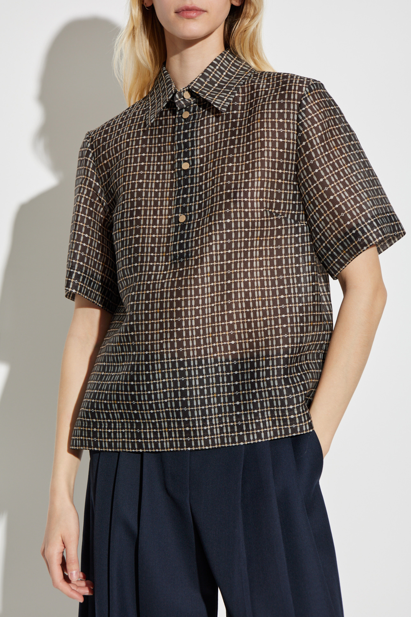Brown Shirt with decorative pattern Fendi - Vitkac AS